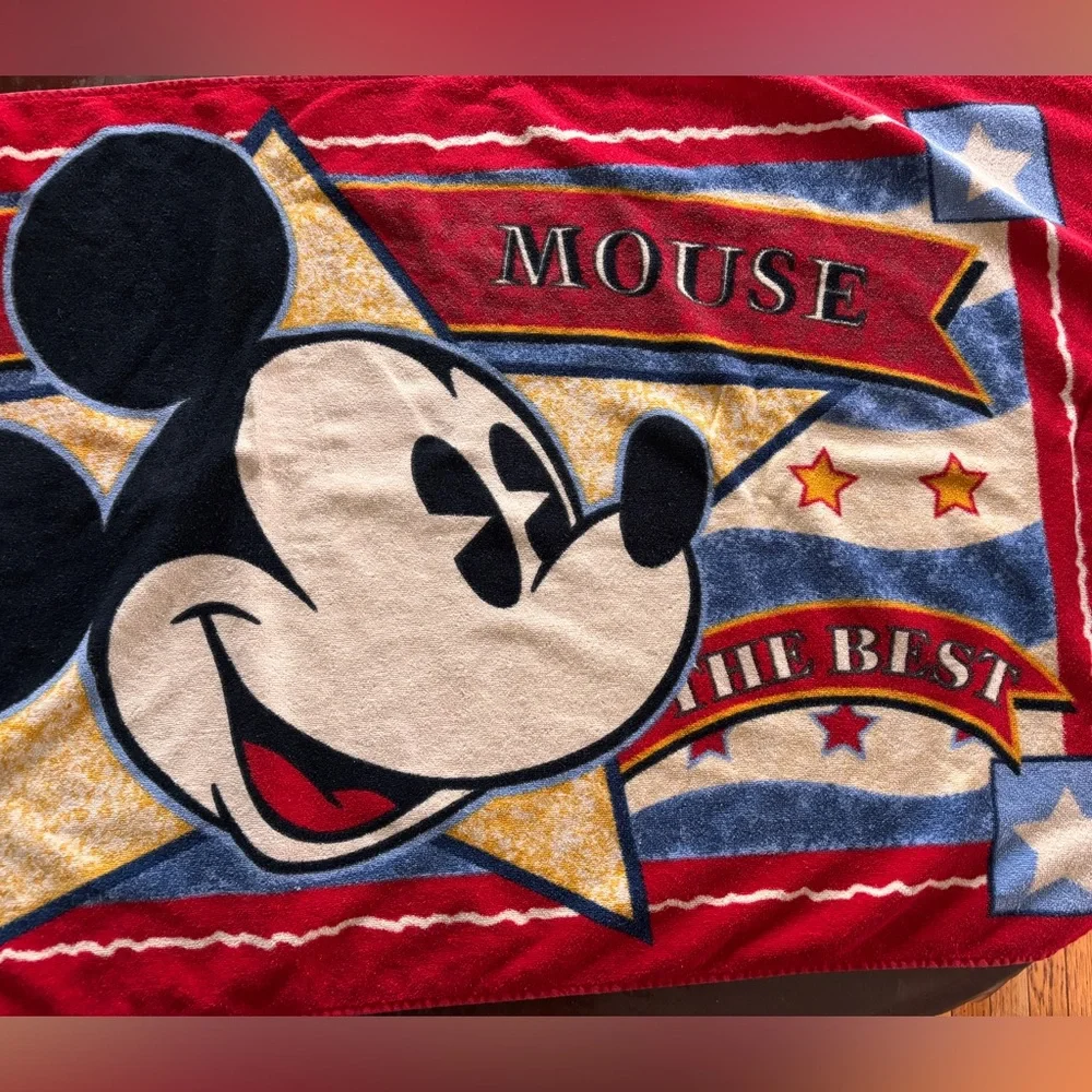 Disney Mickey Mouse Beach Towel “Simply The Best” Vintage